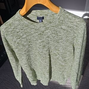 J. Crew Green Cotton Sweater